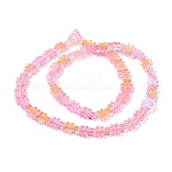 Transparent Electroplate Glass Beads Strands&nbsp;GLAA-F122-05B
