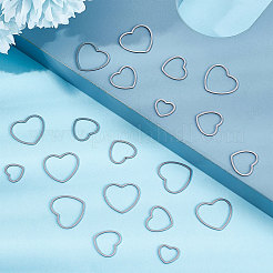 60Pcs 3 Style 304 Stainless Steel Linking Ring&nbsp;STAS-SC0004-19