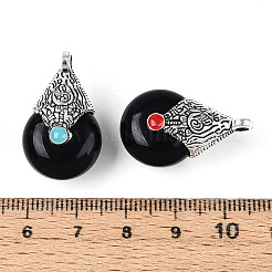 Tibetan Style Resin Pendants&nbsp;RESI-T022-16K