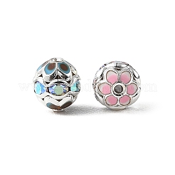 Brass & Alloy & Rhinestone Enamel Beads&nbsp;RB-CBA973B-11A-P