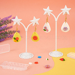 9Pcs 9 Style DIY Shell/Flower/Leaf/Feather Shape Earring Ornament Silicone Molds&nbsp;DIY-TA0004-28