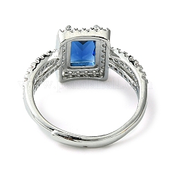 Brass Micro Pave Cubic Zirconia Ring&nbsp;RJEW-Z033-05A