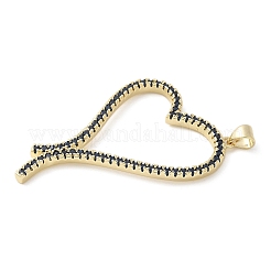 Brass Micro Pave Cubic Zirconia Pendants&nbsp;KK-K298-14G-01