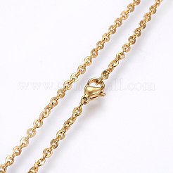 304 Stainless Steel Cable Chains Necklaces&nbsp;NJEW-F226-04G-08