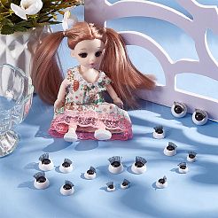 24 Pairs 6 Styles Plastic Doll Eye Patch&nbsp;KY-PH0002-01B