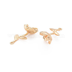 Brass Birth Flower Connector Charms&nbsp;KK-S364-233
