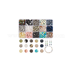 750Pcs 15 Styles Mixed  Gemstone Baeds&nbsp;G-NB0005-42A