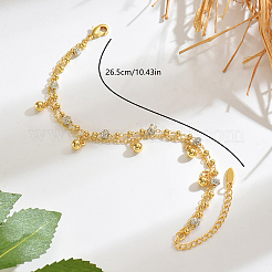 Summer Beach Brass & Plastic Round Ball Tassel Double Layer Anklets for Women&nbsp;RM2760
