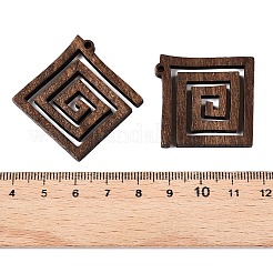 Natural Walnut Wood Pendants&nbsp;WOOD-T032-01