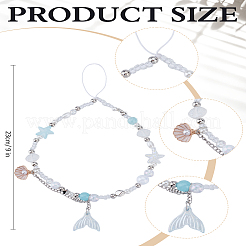 1Pc Ocean Style Alloy & PVC Mobile Straps&nbsp;AJEW-LP0005-12