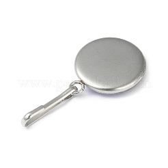 Resin Flat Round with Mermaid Fish Scale Keychin&nbsp;HJEW-JM01279-03