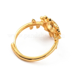 Adjustable Brass Finger Rings Components&nbsp;KK-WH0044-74B
