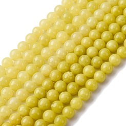 Natural Lemon Jade Beads Strands&nbsp;G-G284-A01-8mm