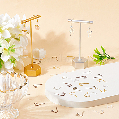 60Pcs Brass Earring Hooks&nbsp;FIND-SC0020-36