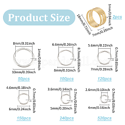 6 Styles Iron & 2Pcs Brass Open Jump Rings&nbsp;IFIN-ME0001-14S