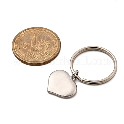 4 Pcs 304 Stainless Steel Heart Keychains&nbsp;KEYC-JKC01332