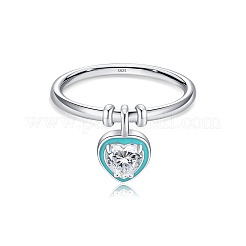 925 Sterling Silver Pave Cubic Zirconia and Enamel Finger Rings&nbsp;FS-WG58235-05