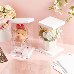 Folding Clear Plastic Gift Storage Boxes&nbsp;LS-CON-WH0106-09A