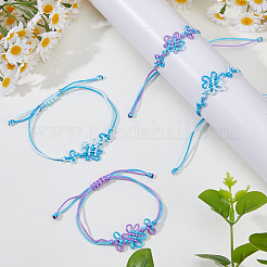 4Pcs 2 Colors Adjustable Cloth Cord Braided Bracelets for Women&nbsp;BJEW-FH0001-17