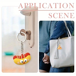 16Pcs 8 Style PVC Plastic Keychain&nbsp;KEYC-YW00239