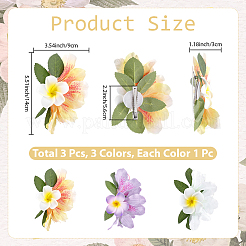 3Pcs 3 Colors Cloth Alligator Hair Clips&nbsp;OHAR-CN001-04