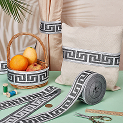 Vintage Jacquard Polyester Ribbon&nbsp;SRIB-WH0011-432B