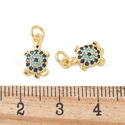 Brass Micro Pave Cubic Zirconia Charms&nbsp;KK-U056-44G