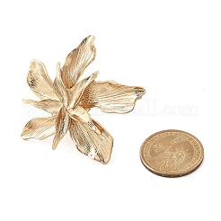 Flower Alloy Adjustable Rings for Women&nbsp;RJEW-B108-01KCG