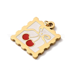 304 Stainless Steel Enamel Pendants&nbsp;STAS-B093-10G-03