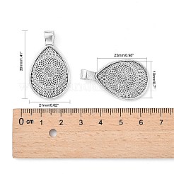 Alloy Pendant Cabochon Settings&nbsp;X-PALLOY-E436-87AS