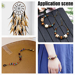 240Pcs 4 Styles Wood European Beads&nbsp;WOOD-GO0001-11