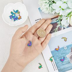 20Pcs 201 Stainless Steel Bunny Pendants&nbsp;STAS-HY0001-02RC