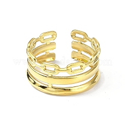 Ion Plating(IP) 304 Stainless Steel Open Cuff Ring&nbsp;RJEW-L109-032G