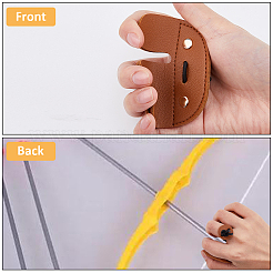 Fingers Cow Leather Archery Bow Gloves Tip Protector&nbsp;AJEW-WH0515-37