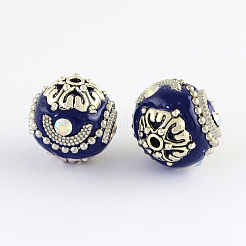 Round Handmade Indonesia Beads&nbsp;IPDL-R398-M