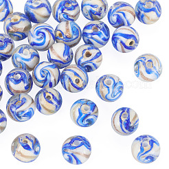 30Pcs Handmade Gold Sand Lampwork Beads&nbsp;LAMP-TA0002-37B