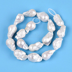 Natural Baroque Pearl Keshi Pearl Beads Strands&nbsp;PEAR-S019-05E