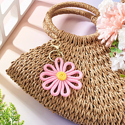Polyester Flower Keychains&nbsp;KEYC-TAC00065-03