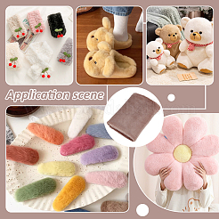 Super Soft Imitation Rabbit Plush Polyester Fabric&nbsp;DIY-BC0017-37F