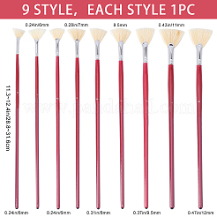9Pcs Sector Painting Brush&nbsp;AJEW-GF0004-56