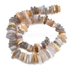 Natural Grey Agate Beads Strands&nbsp;G-A302-A02-01