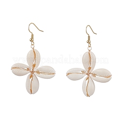 Natural Mixed Cowrie Shell Dangle Earrings&nbsp;EJEW-TA00608