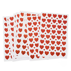 Heart Plastic Stickers&nbsp;DIY-TADJ0002-006B