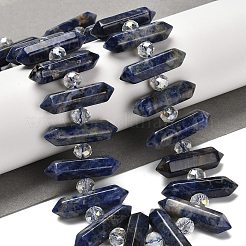 Natural Sodalite Double Terminated Point Beads Strands&nbsp;G-H069-B18-01
