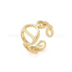 Brass Open Cuff Rings for Women&nbsp;RJEW-K289-01G-I