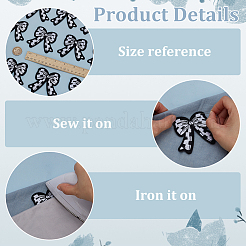 20Pcs Bowknot Embroidery Cloth Iron On/Sew On Patches&nbsp;DIY-FG0007-64B