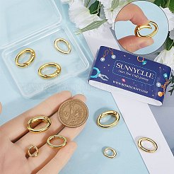 Rack Plating Brass Spring Gate Rings&nbsp;KK-SC0005-67