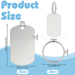 DIY Stainless Steel Keychain Making Kits&nbsp;DIY-OC0014-11B