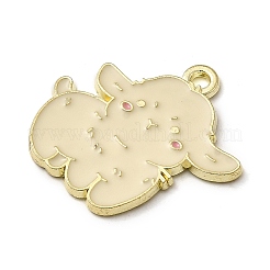 Golden Plated Alloy Enamel Pendants&nbsp;ENAM-L049-01G-08