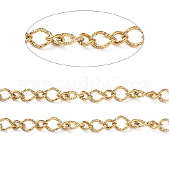 Ion Plating(IP) 304 Stainless Steel Textured Twist Oval Link Chains&nbsp;CHS-G027-05G
